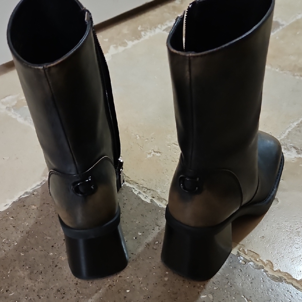 Coach Black Heeled Boots